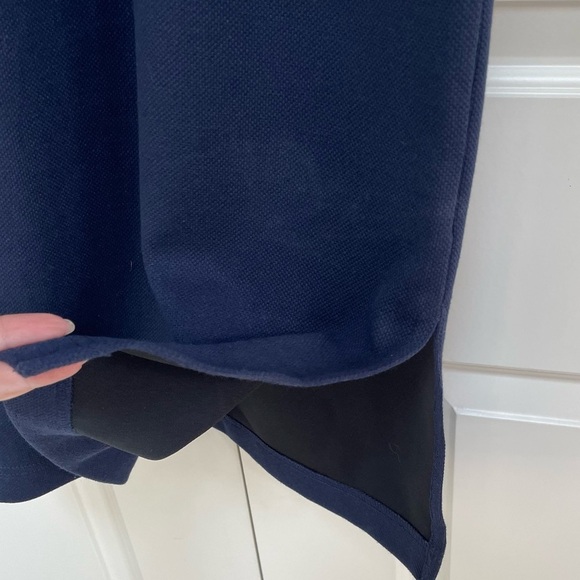 NWT Halogen Blue Sleeveless Button Detail Zip Back Side Slit Dress Office Work - Picture 4 of 13